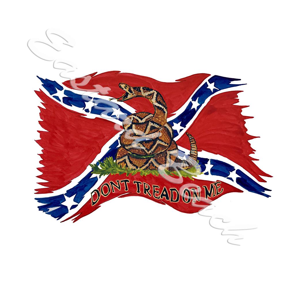 Confederate Flag - Don't Tread On Me