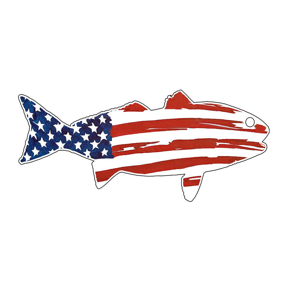 USA Flag Red Drum - Click Image to Close