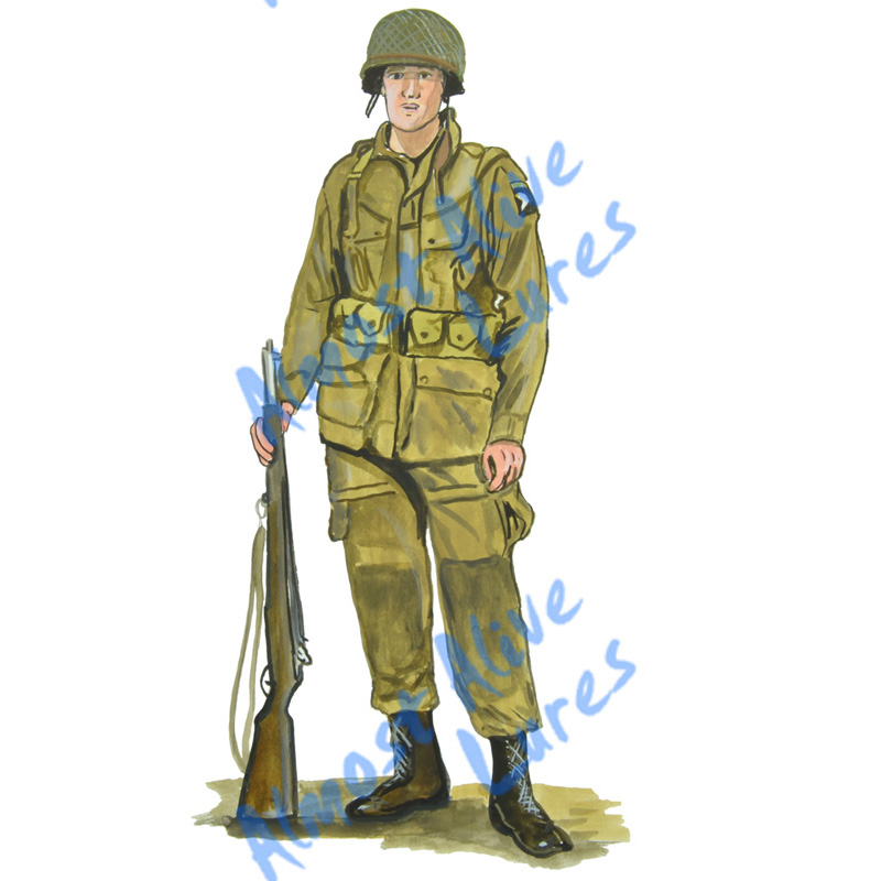 World War 2 Soldier - Printed Vinyl Decal - Click Image to Close