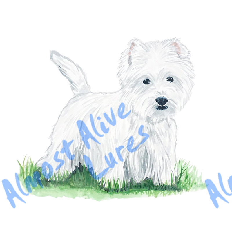 West Highland Terrier - Printed Vinyl Decal - Click Image to Close