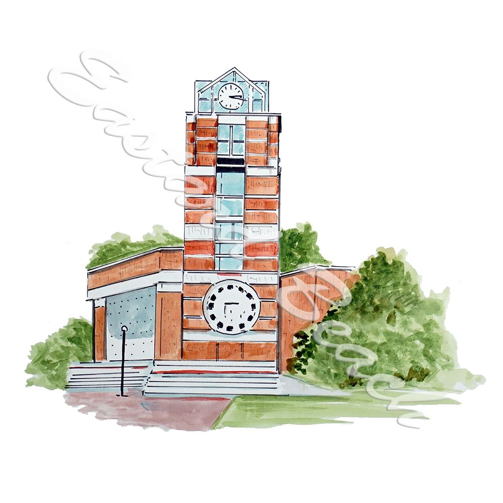 ECU College Clock Tower - Click Image to Close
