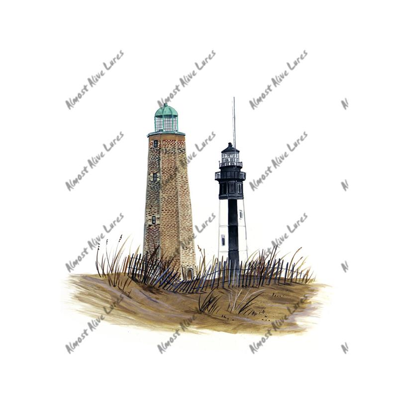 Cape Henry Lighthouse - Printed Vinyl Decal - Click Image to Close