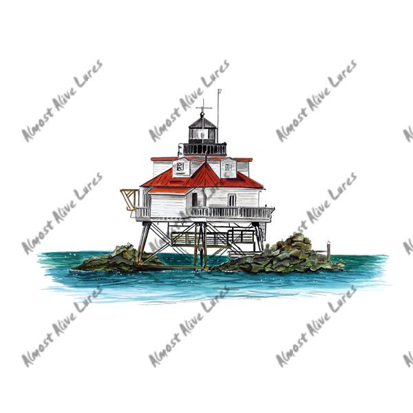 Thomas Point Shoal Light Station - Printed Vinyl Decal - Click Image to Close