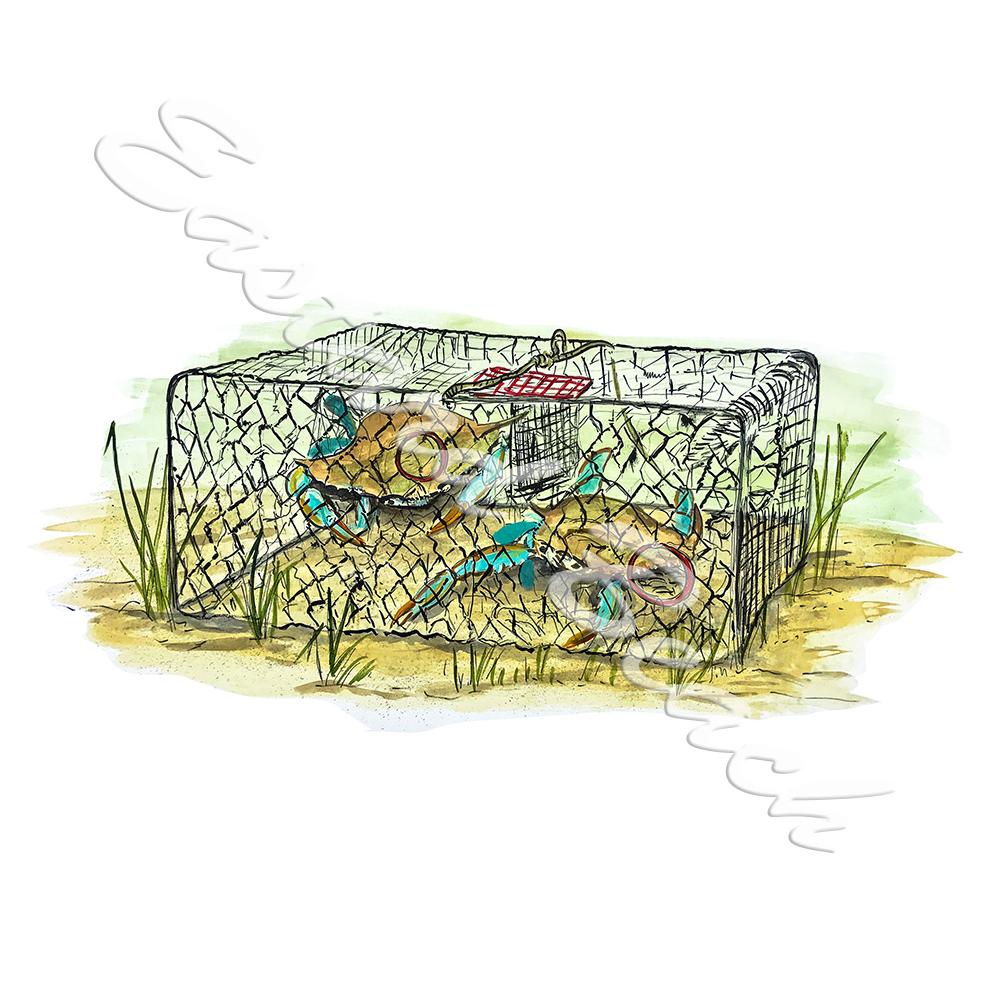 Crab Pot [STK1185] - $6.99 : , Wildlife Art Decals and More