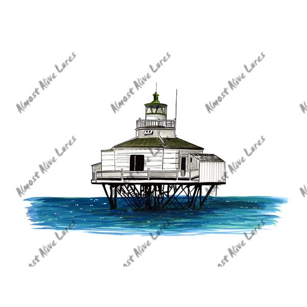 Half Moon Reef Lighthouse - Printed Vinyl Decal - Click Image to Close